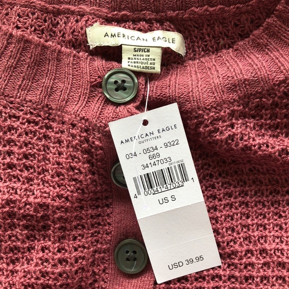 🔥NWT🔥 American Eagle Outfitters Women’s Oversized Henley Sweater - Picture 5 of 8